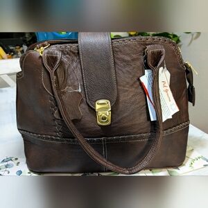 💐 Leather 100% Brown Leather Handbag